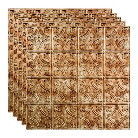 Acoustic Ceiling Products Fasade Traditional Syle No 1 - 23-3/4" x 23-3/4" PVC Lay In Tile in Bermuda Bronze - PL5017 PL5017